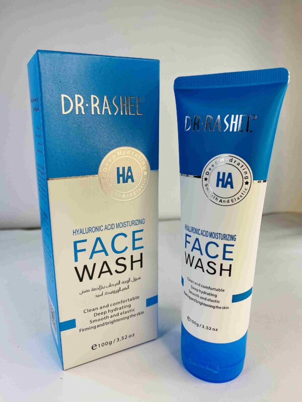 DR RASHEL Hyaluronic Acid Moisturizing and Smooth Face Wash in a 100g tube, ideal for hydrating and softening the skin