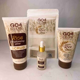 Go 4 Glow Rice Brightening Facial Kit - "Facial kit for brightening and revitalizing skin."