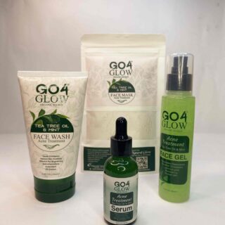 Go 4 Glow Tea Tree Oil & Mint Acne Treatment Facial Kit - "Acne treatment facial kit with tea tree oil and mint."